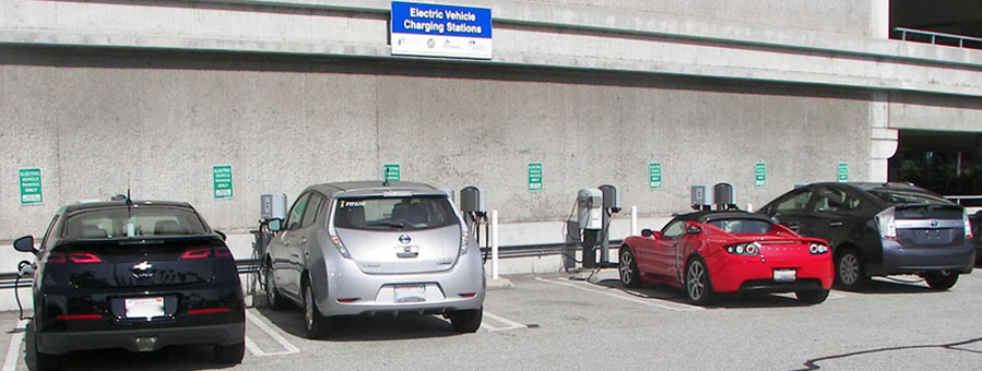 EV charging stations at LAX Airport